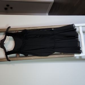 Black sleeveless summer dress, size S